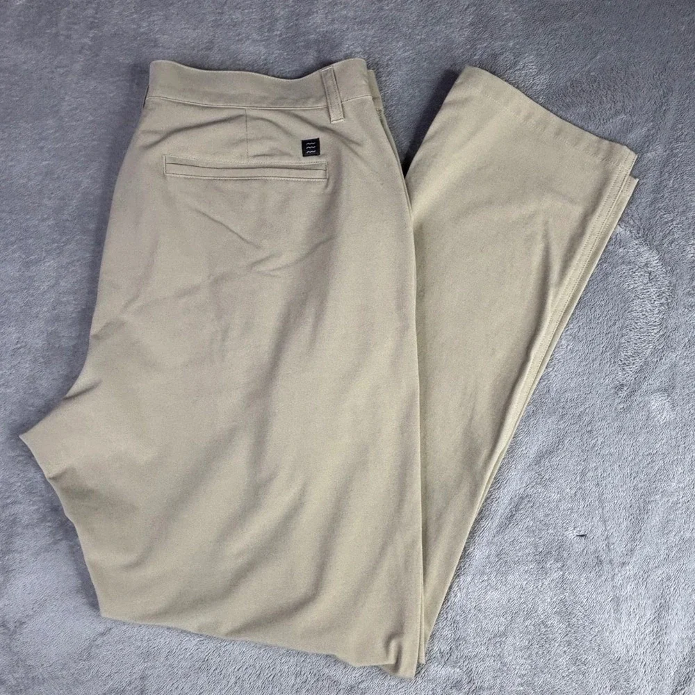 Free Fly Pants Mens 32x30 Khaki Repreve Organic Cotton Stretch Performance Chino